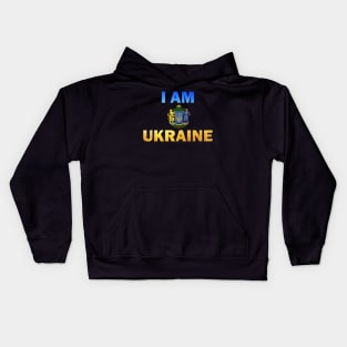 I Am Ukraine Slogan Kids Hoodie